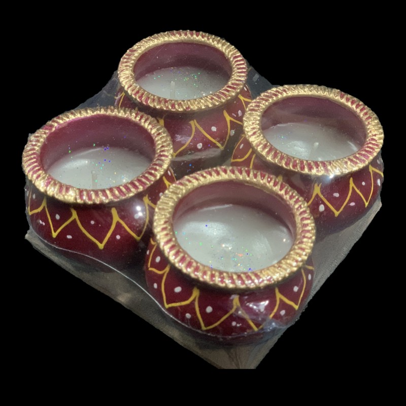 diwali diya with wax